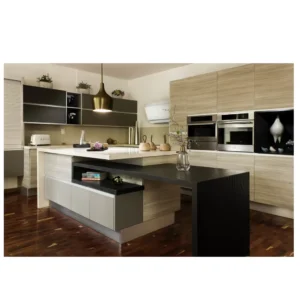 Cocina Integral en L con Isla Central Moderna Bogotá
