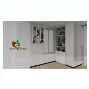 04 Mueble biblioteca moderna para hogar u oficina