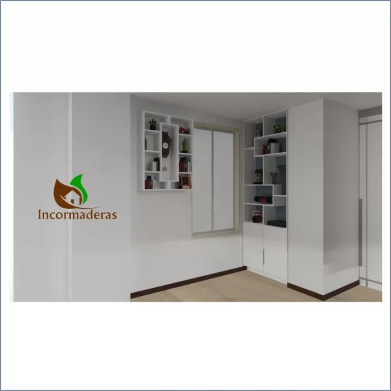 Biblioteca Premium - Mobiliario elegante con diseño arquitectónico y acabados de lujo