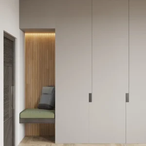 Closet Moderno con Rincón de Descanso Integrado